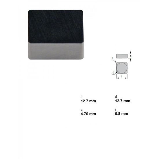 Picture of SNUN432FKM15 Canela Tool SNUN120408FKM15 Square Negative Carbide Medium, Semi Finishing
